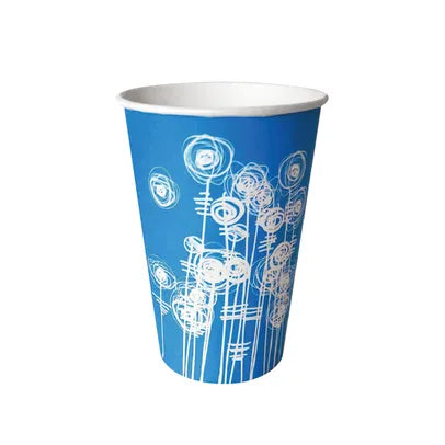 7oz 'Aqua Swirl' Tall Paper Water Cup (20x100)