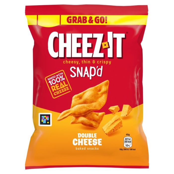 Cheez It Double Cheese Snap'D Crackers (20x40g)