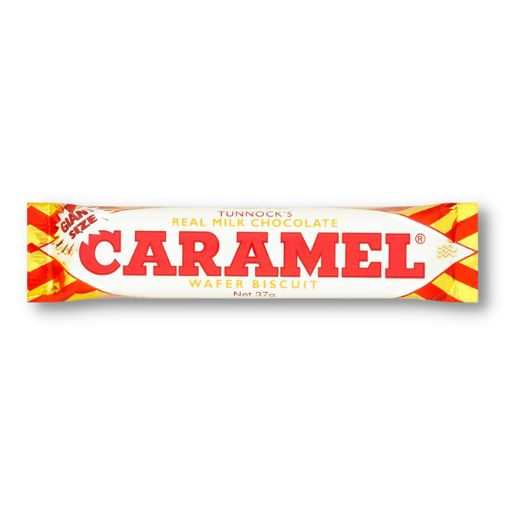 Tunnock's real milk chocolate caramel biscuit - Popular Scottish wafer biscuit. 