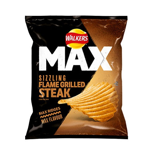 Walkers Max Flame Grilled Steak Crisps (24x42.5g)